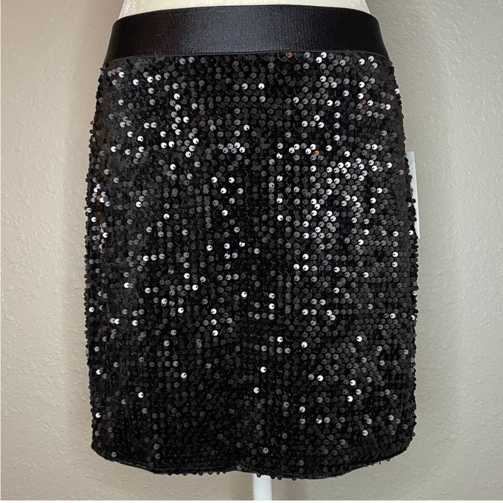Bailey 44 Lottie Black Sequin Mini Skirt